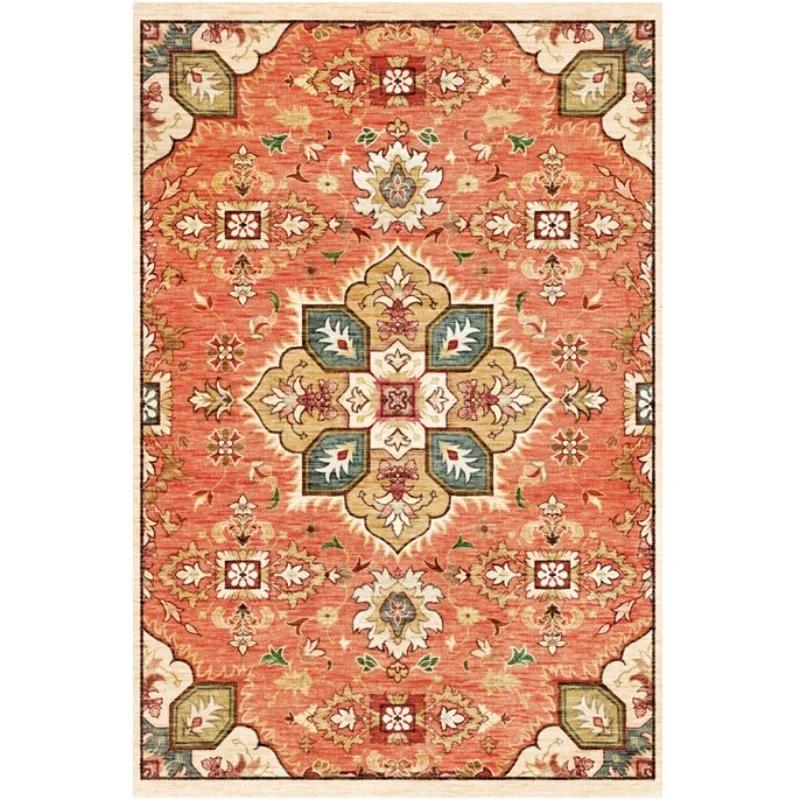 Dywan w stylu etnicznym vintage do sypialni, domu, hotelu, miękka mata z możliwością prania, dekoracja salonu, przedpokoju, szatni, dywanik pod stolik kawowy