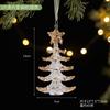 Christmas Tree Decor Acrylic Elk Bell Pendant Transparent Snowflake Pendants With Sequins Home Xmas Party Decoration Accessories