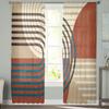 Boho abstrakte geometrische transparente Vorhänge für Wohnzimmer, Schlafzimmer, Heimdekoration, Küche, Tüll für Fenster, Voile-Vorhänge
