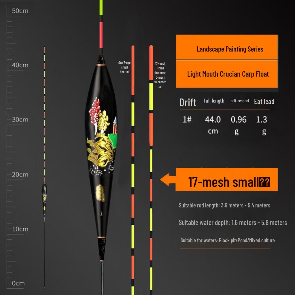 High Sensitivity Crucian Carp Fishing Float with Enhanced Visibility for Light Bites - Thickened Tail and Thin Tip for Precision.