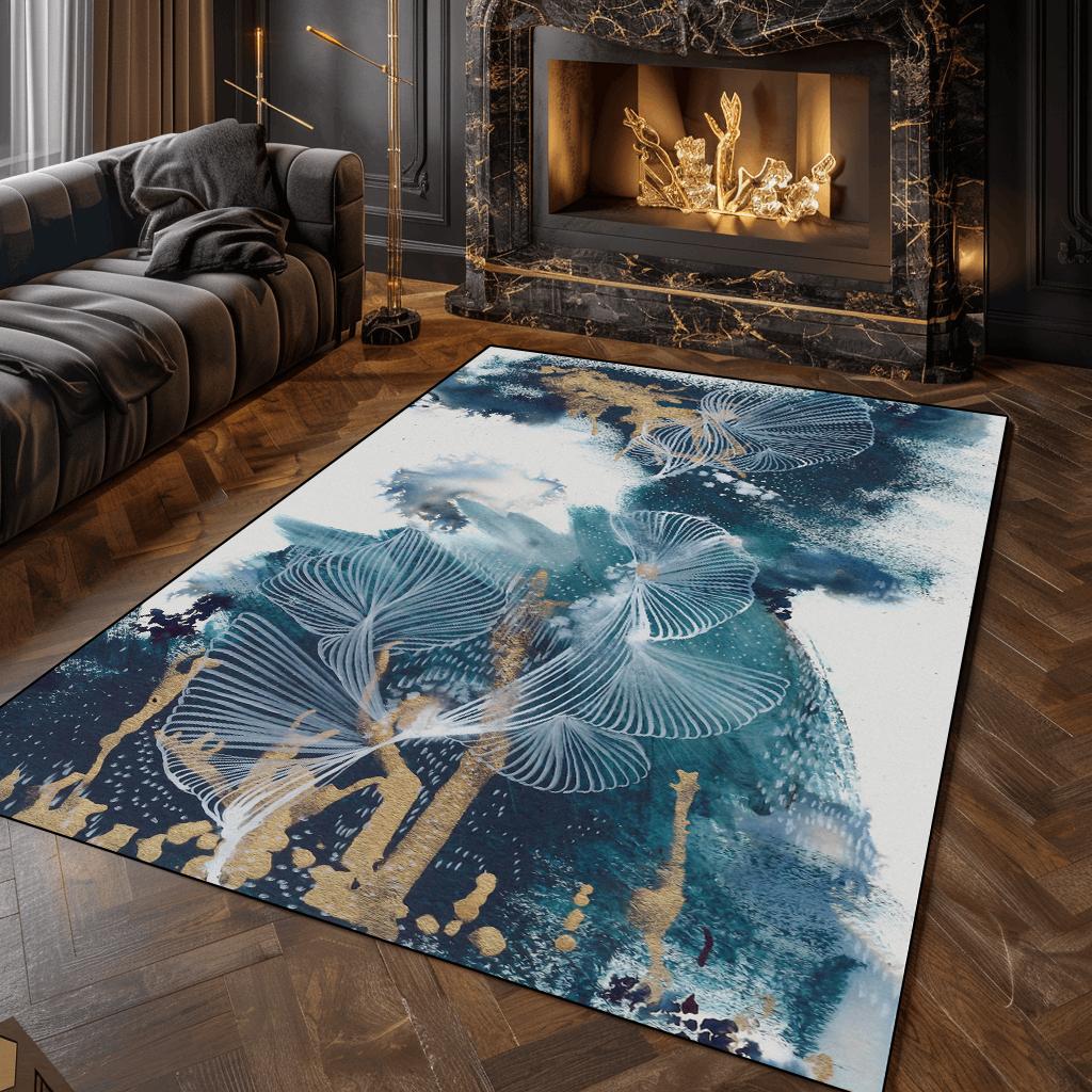 Modern Luxury Carpet for Living Room Abstract Home Rug Large Area Anti Slip Washable Soft Lounge Rug Bedroom Decor