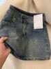 2025 Vintage High Waist Denim Mini Skirt for Women, Plus Size, Slimming, Anti-Exposure, Bodycon Workwear for Summer
