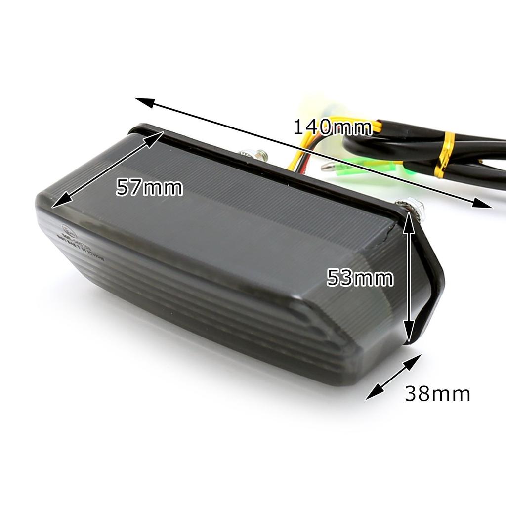 Nakira GROM GROM Tail Lamp with Turn Signal, MSX Tail Light CBR650F, CTX700, Nkr1051 (LED Smoke)