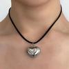 Herzanhänger Halsketten Y2K Stil Herz Halsketten Liebesanhänger Choker Liebeshalsketten Partyschmuck Geschenk für Frauen Mädchen