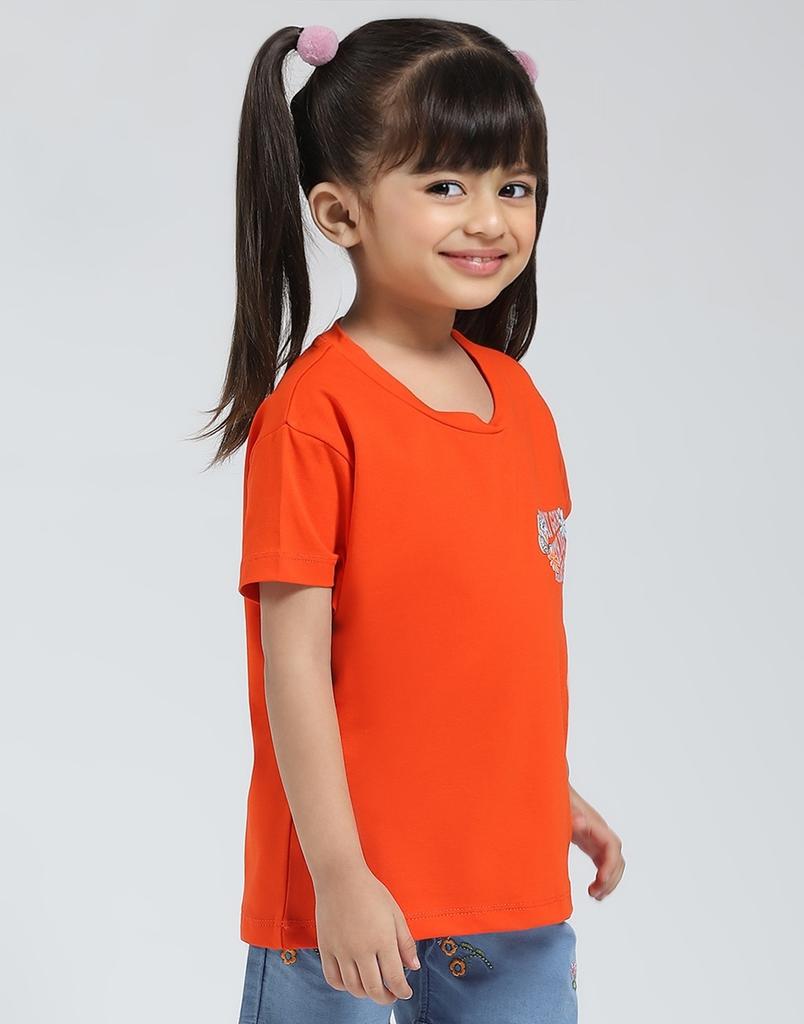 Monte Carlo Girls Half Sleeve Round Neck Top