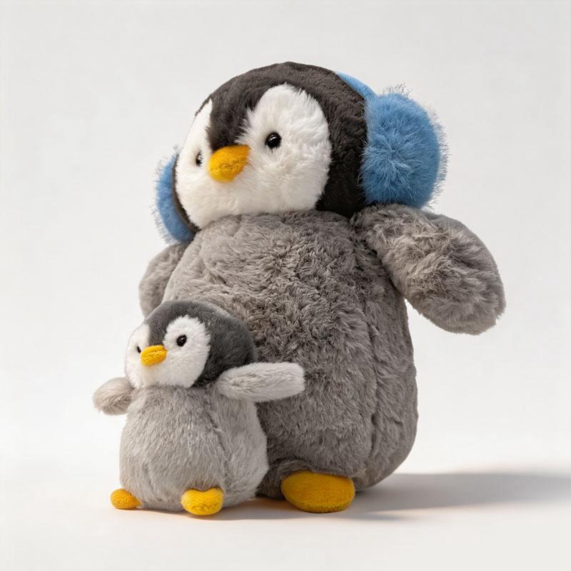 28cm Kawaii Schildpad Moeder en Kind Serie Pluche Pop Simulatie Cartoon Pinguïn IJsbeer Knuffel Speelgoed Cadeaus Voor Kinderen