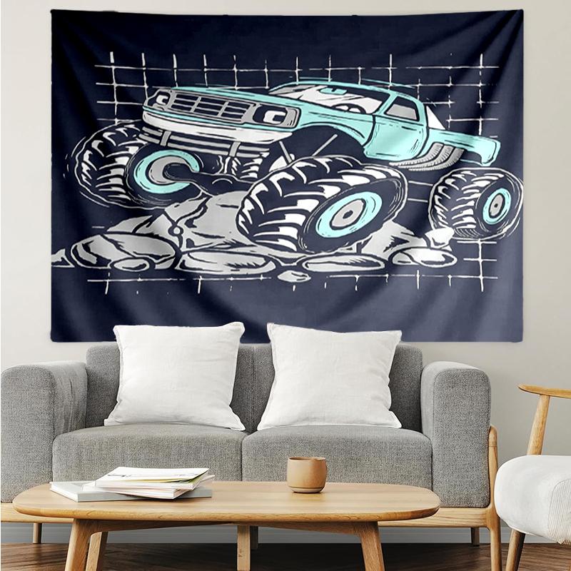 LKW-Druck Wandteppich, Hintergrund, Einfache Montage, Ideal für Schlafzimmer, Büro & Wohnzimmer, mit Ästhetischer Wanddekoration.