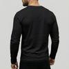 Herren Casual einfarbiges Basisshirt, Herren Sportoberteil mit Rundhalsausschnitt und langen Ärmeln