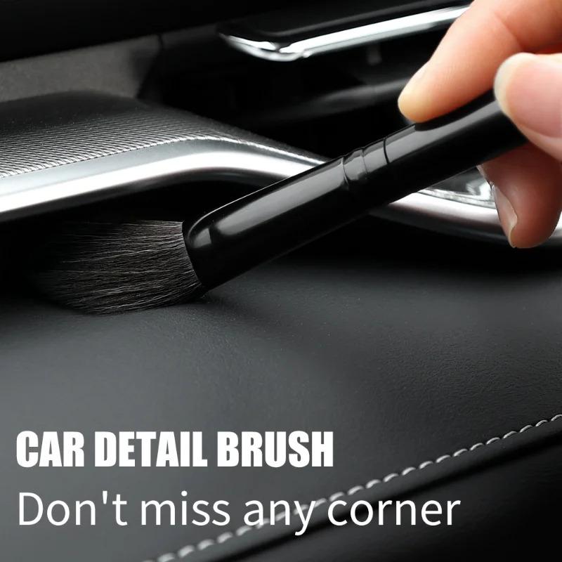 Car Interior Ultra-Soft Brushes Dashboar Air Outlet Duster Soft Bristles Brushes Portable Clean Detailing Brush Auto Accessories