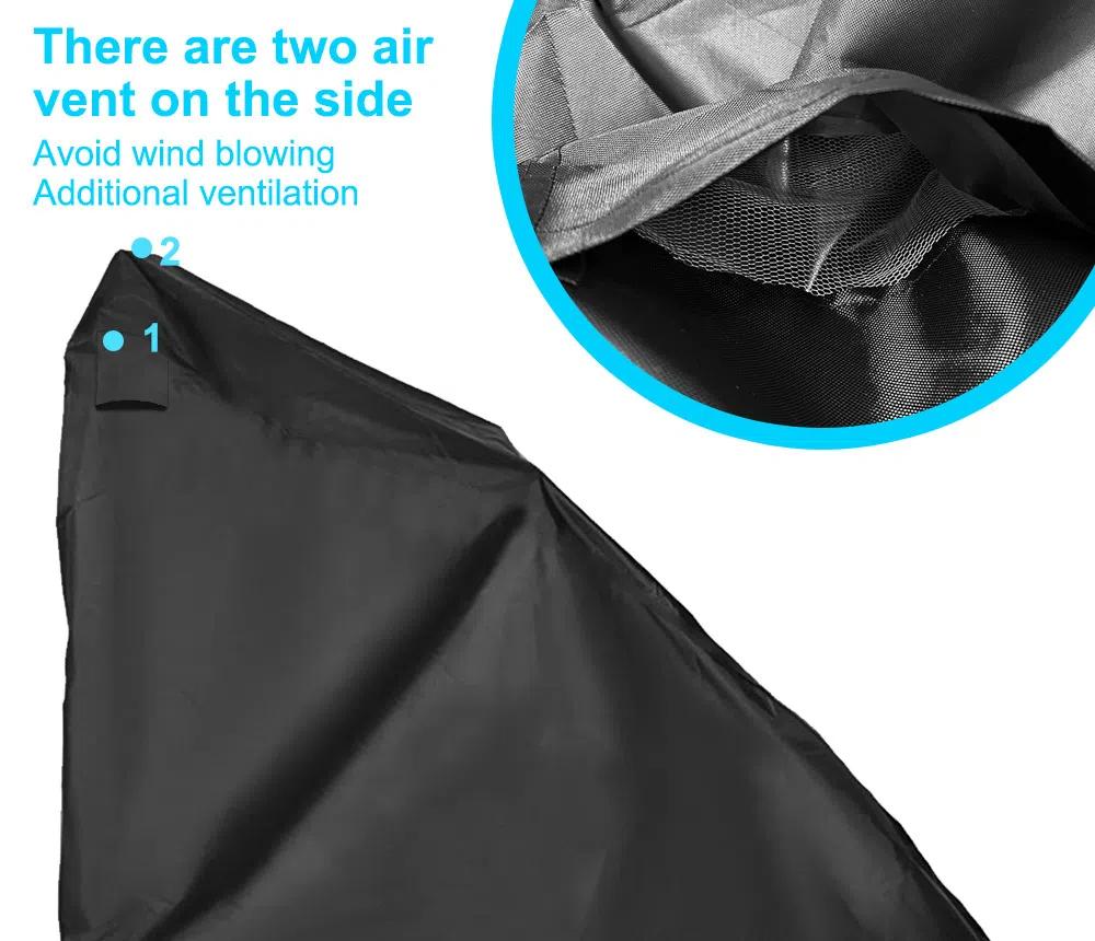 420D Oxford Cloth Coated Silver Top with Ventilation Opening, Left Handle Triangle Treadmill Dust Cover