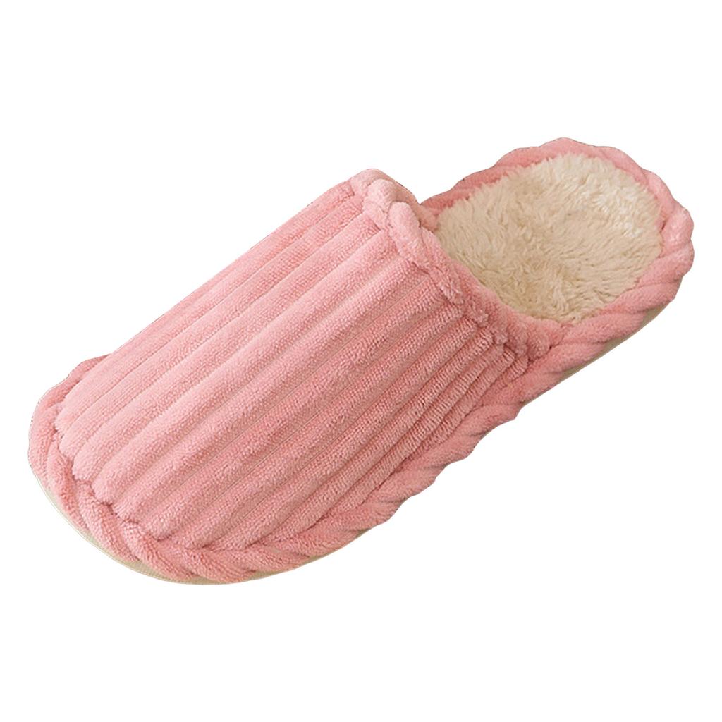 Women's Fleece Lined Indoor Slippers Warm And Thickened Casual Cotton Slippers Plush Cotton Womens Memory Foam Slippers Size 8