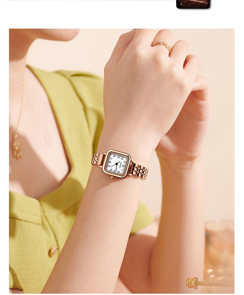 Sanda Women's Fashion Quartz Watch with Leather or Steel Strap - Waterproof and High-End Design.