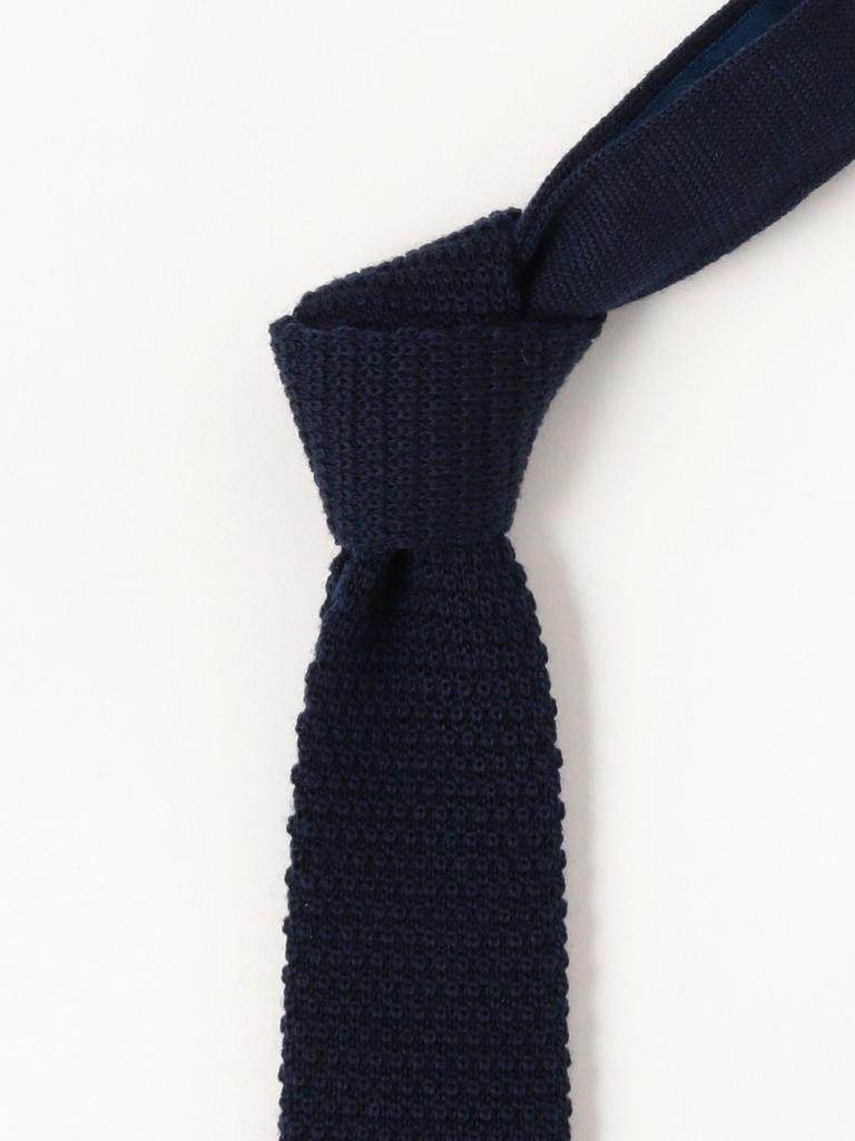 [BEAMS PLUS] Wool Knit Tie Solid Men's NAVY FREE 38440160107