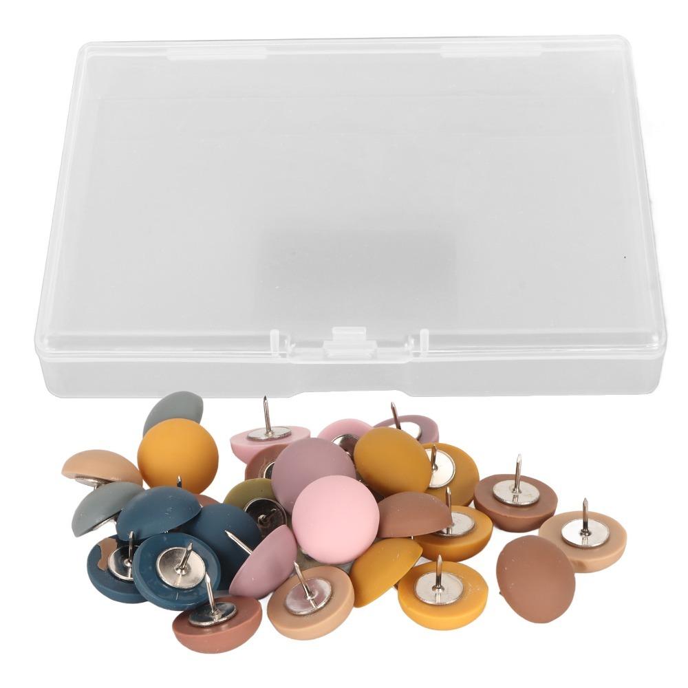 

30Pcs Decorative Round Head Push Pins Morandi Color Round Head Wall Push Pins Classroom Decor 30Pcs