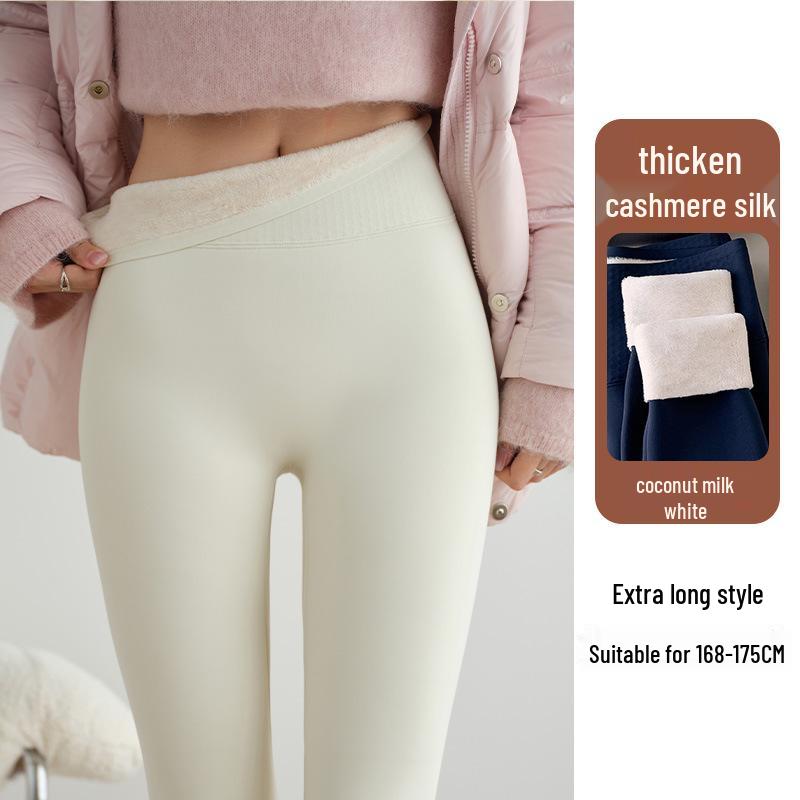 Plus-Size Fleece-Lined Shark Pants: High-Waisted, Thick, and Warm Yoga Leggings for Autumn/Winter 2025