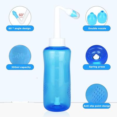 300ml Nose Wash Pot Adult Children Nasal Congestion Nasal Washer Irrigation Bottle