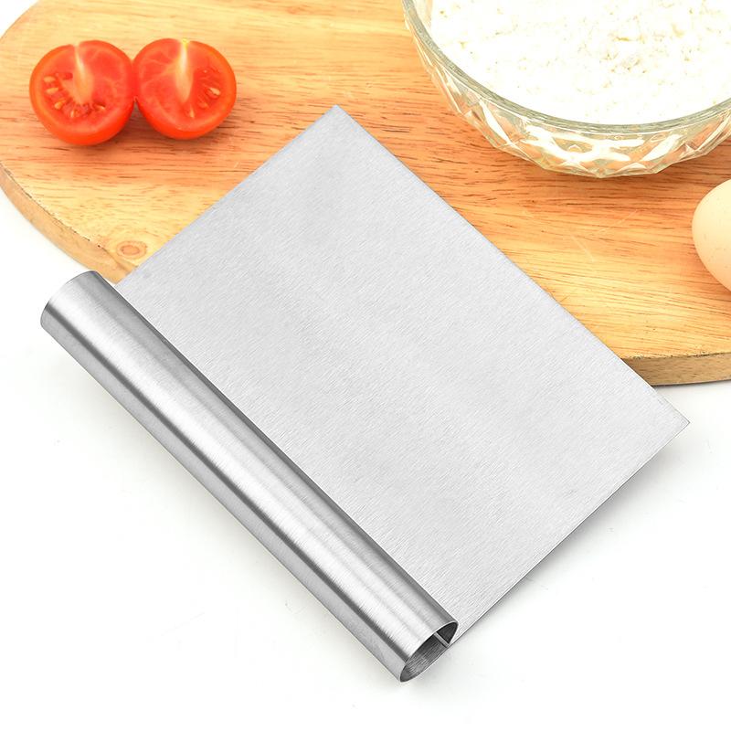 Stainless Steel Scraper for Cutting Flour Dough Cutting Rice Noodle Rolls Scraper Panel for Baking Flour and Rice Noodle Rolls
