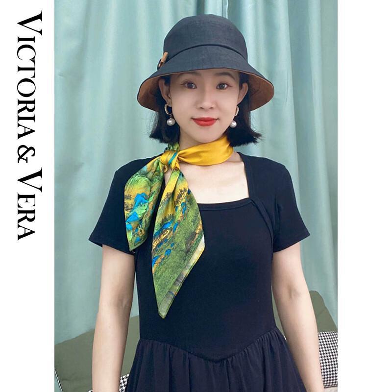 VICTORIA&VERA V826ZS01 Mulberry Silk Printed Scarf