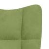 Relaxation Armchair with Ottoman Light Green Velvet