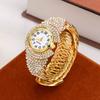 Dameklokker Diamond Gold Watch Damearmbåndsur Luksusmerke Rhinestone Damearmbåndsklokker Dame Relogio Feminino