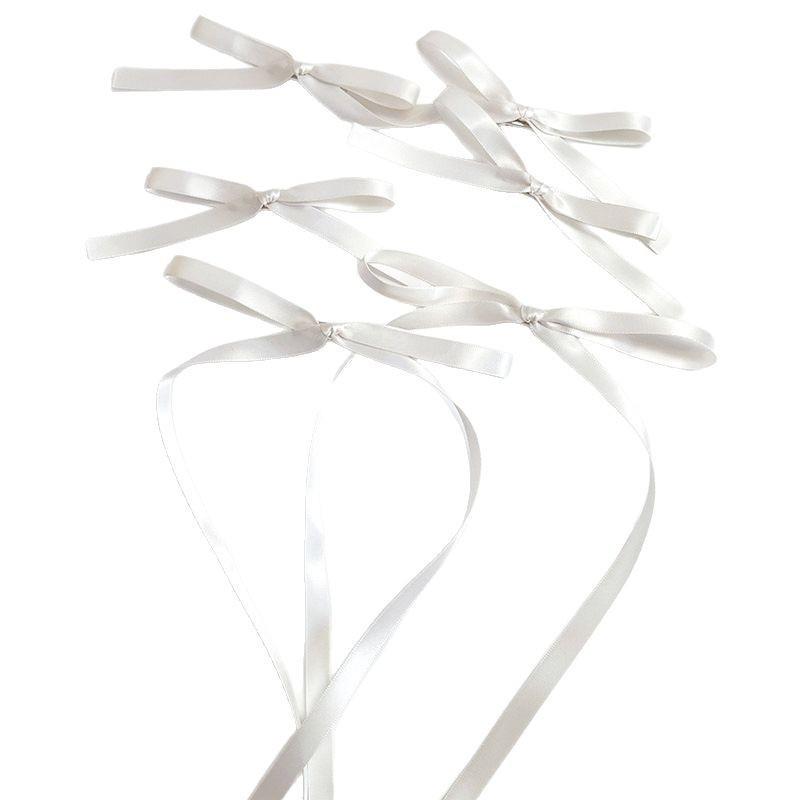 Ju Jingyi Style Ballet Bow Hair Clip Set: Ribbon Duckbill Clips for Girls' Braided Hair Accessories