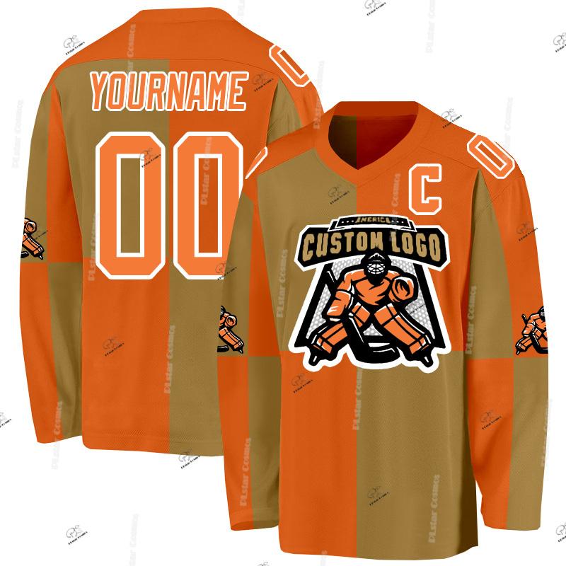 Custom Name Team Suits Gradient Graffiti Colorful Vintage Retro Breathable Pullover 3DPrint Casual V-Neck Hockey Jersey Shirts J