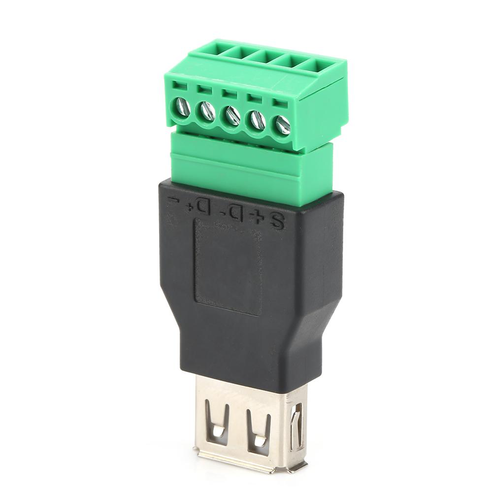 2PCS Quicklink Solderless Type A Female USB Terminal Adapter Converter