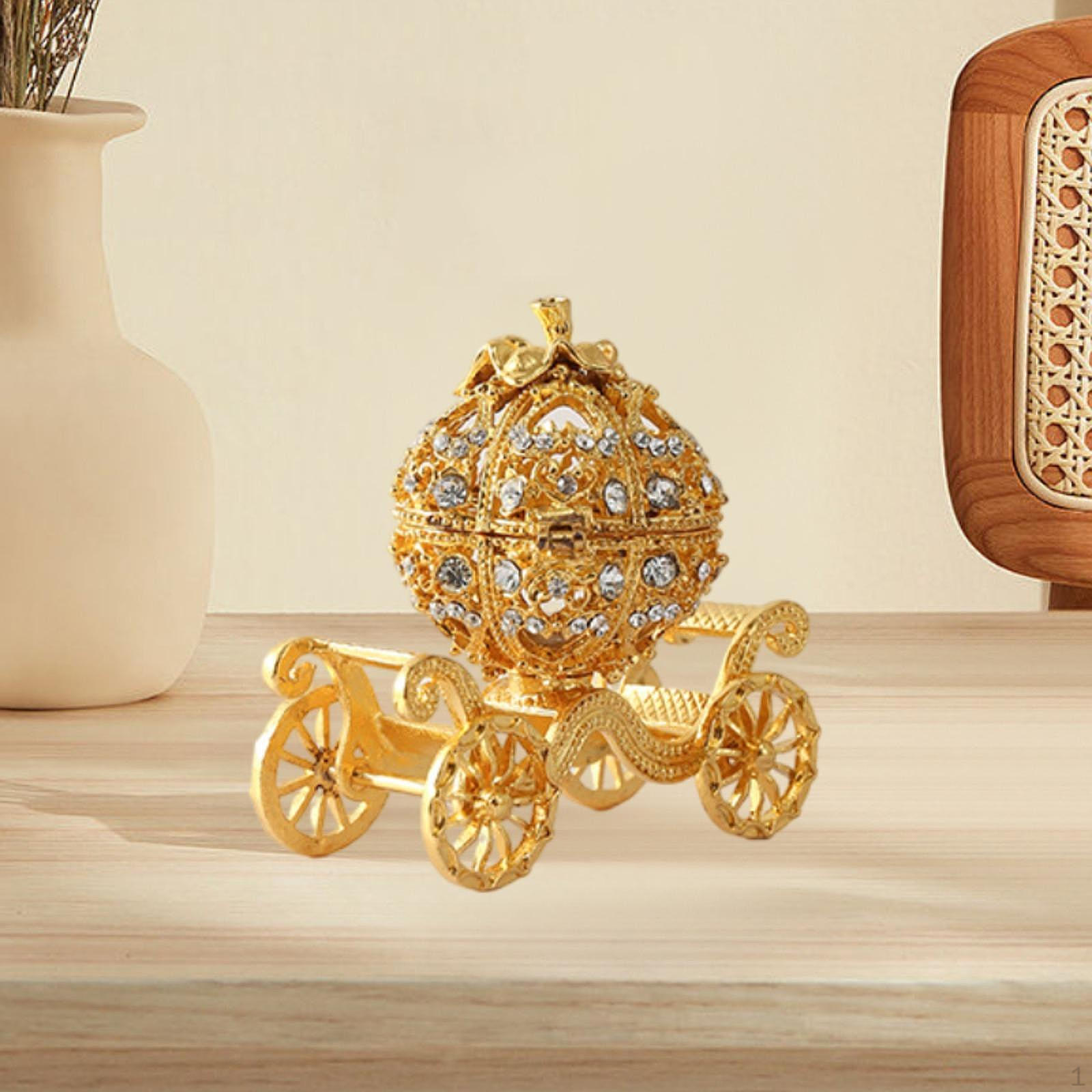 Волшебная Тыквенная Карета Стойка для Демонстрации Украшений золотой