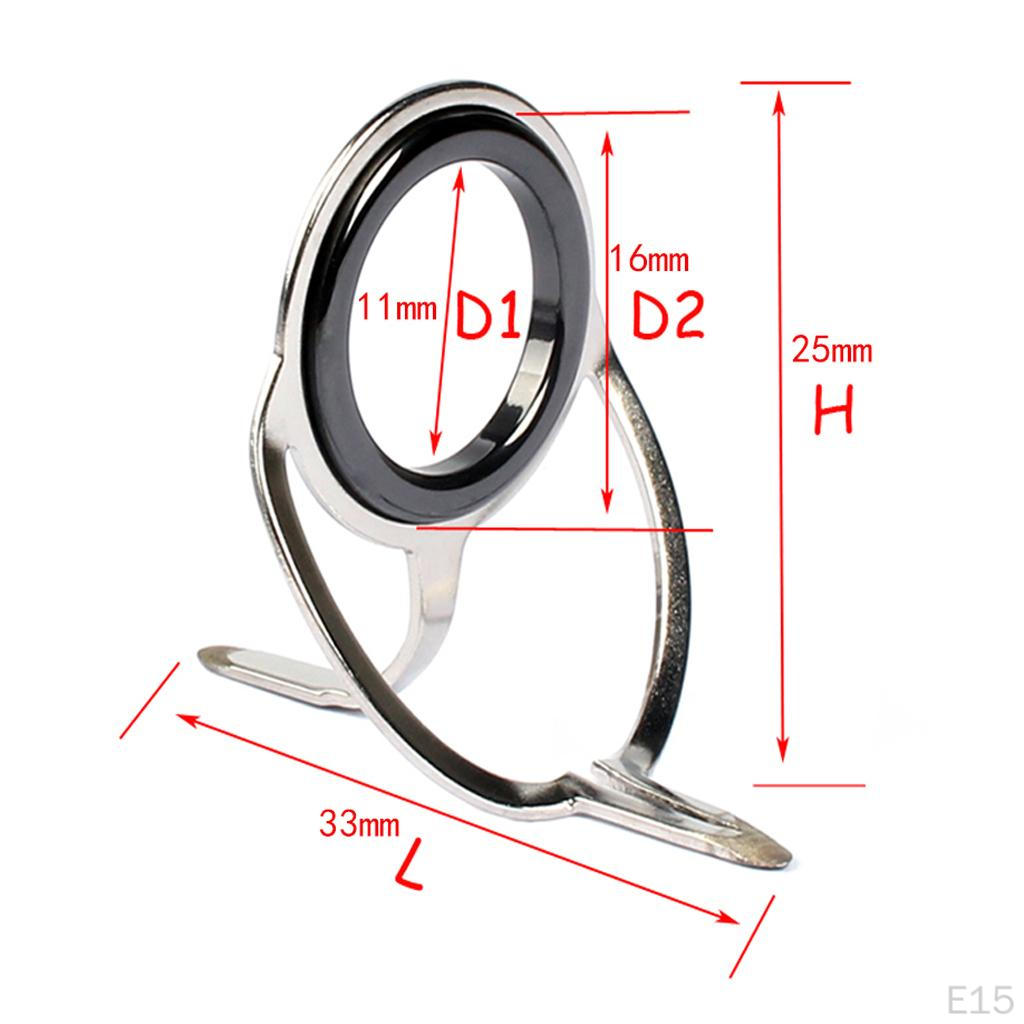10pcs Ceramic Fishing Rod Guides Kit Double Feet Leg Rings Repair