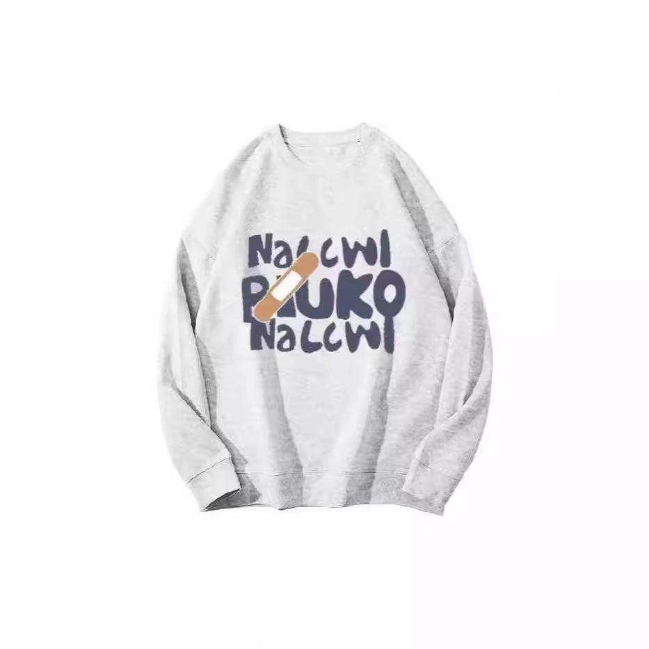 Plus-Size American-Style Autumn/Winter Round Neck Pullover Sweater for Women - Oversized, Casual, and Slimming