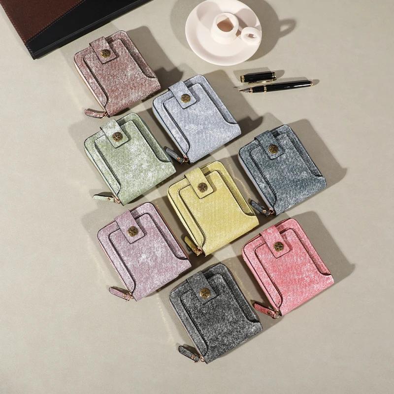Men's Fashionable Tree Pattern Zipper Wallet Durable PU Leather Card Organizer with Coin Pouch