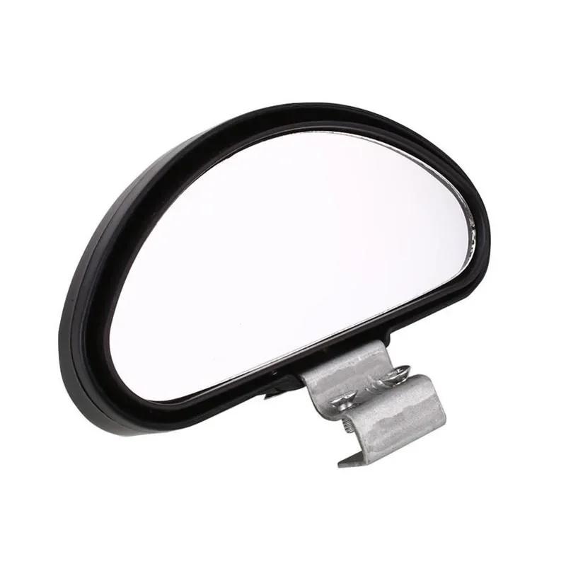 

1 Pcs Car Rearview Mirror And Reverse Mirror Auxiliary Blind Spot Mirror Large Field Of View Wide-angle Mirror чорний