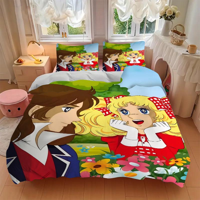 Floral Fantasy Adventure Print 3Pcs Bedding Setduvet Cover With 2 Bedropillowcase Home Birthday Gift