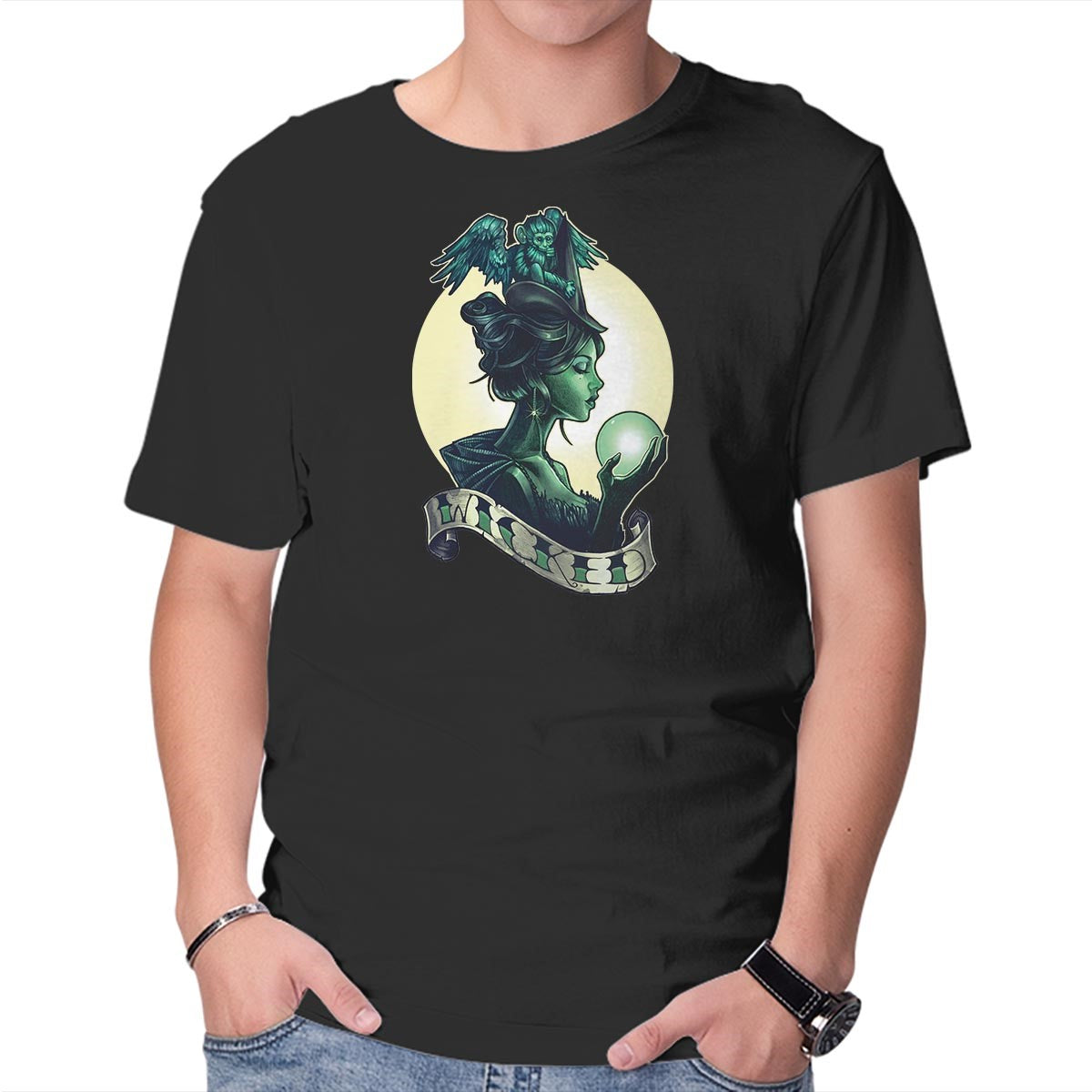 Unisex Crew Neck T-Shirt Wicked Graphic Short Sleeve Casual Tee M