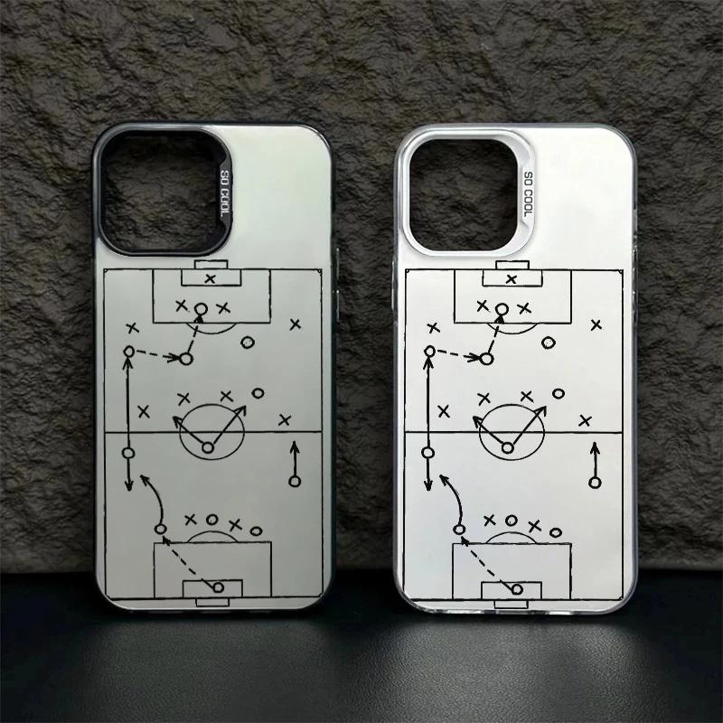 Football Tactics Board Phone Case For  15 14 14T 13 13T 12 12T Mi 11 Lite Poco M6 F6 X6 X5 Pro F5 Anti Fall Matte Cover