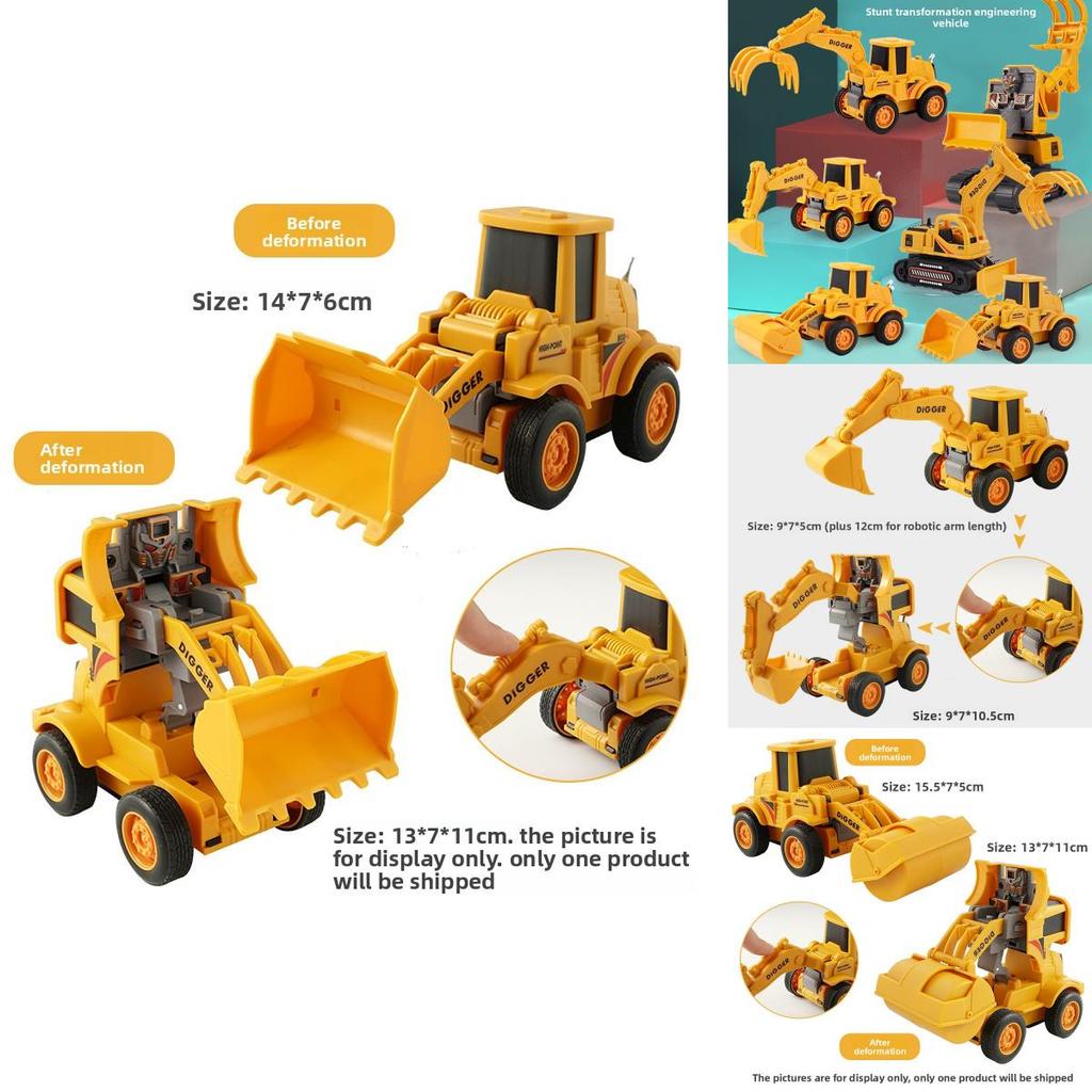 Childrens Inertia Collision Deformation Construction Vehicle Toy For Boys Educational Play