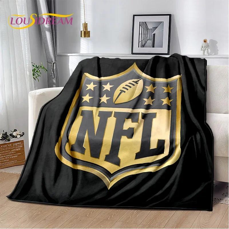 3D American Football Rugby Team Soft Flannel Blanket for Beds Bedroom Sofa Picnic,Throw Blanket for Cover Outdoors Leisure Gift