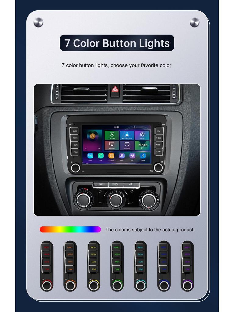 7-inch CarPlay Multimedia Display for Volkswagen, SEAT, Skoda (2003-2015 Models)