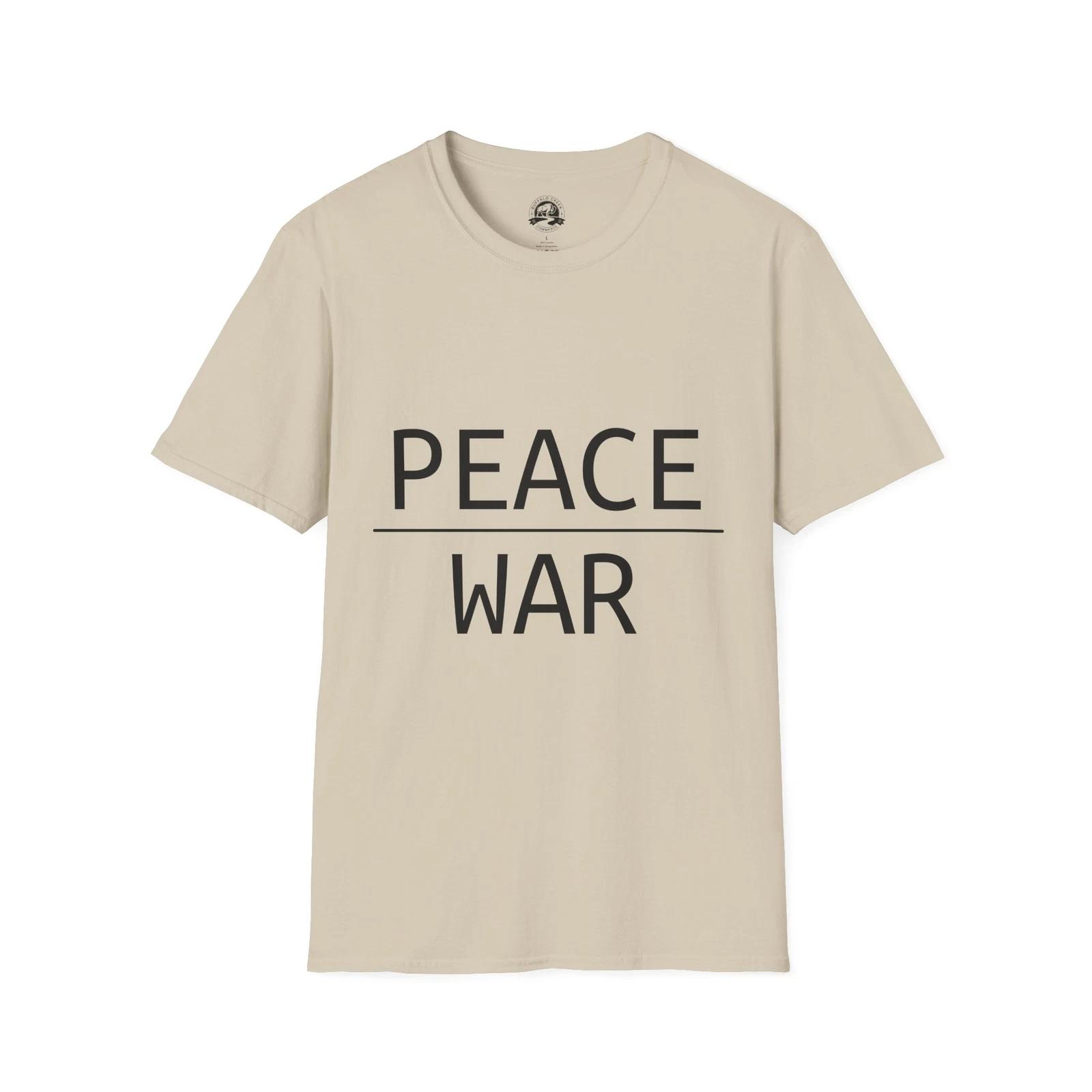 Peace Over War Unisex T-Shirt, No More Wars Anti War Global Peace 2XL
