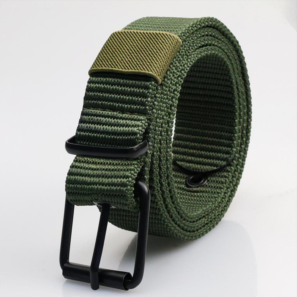 Neue Canvas-Gürtel mit Dornschließe für Herrenmode, vielseitiger Gürtel, Studenten, Jugend, Militärausbildung, verlängerter Denim-Designer-Gürtel