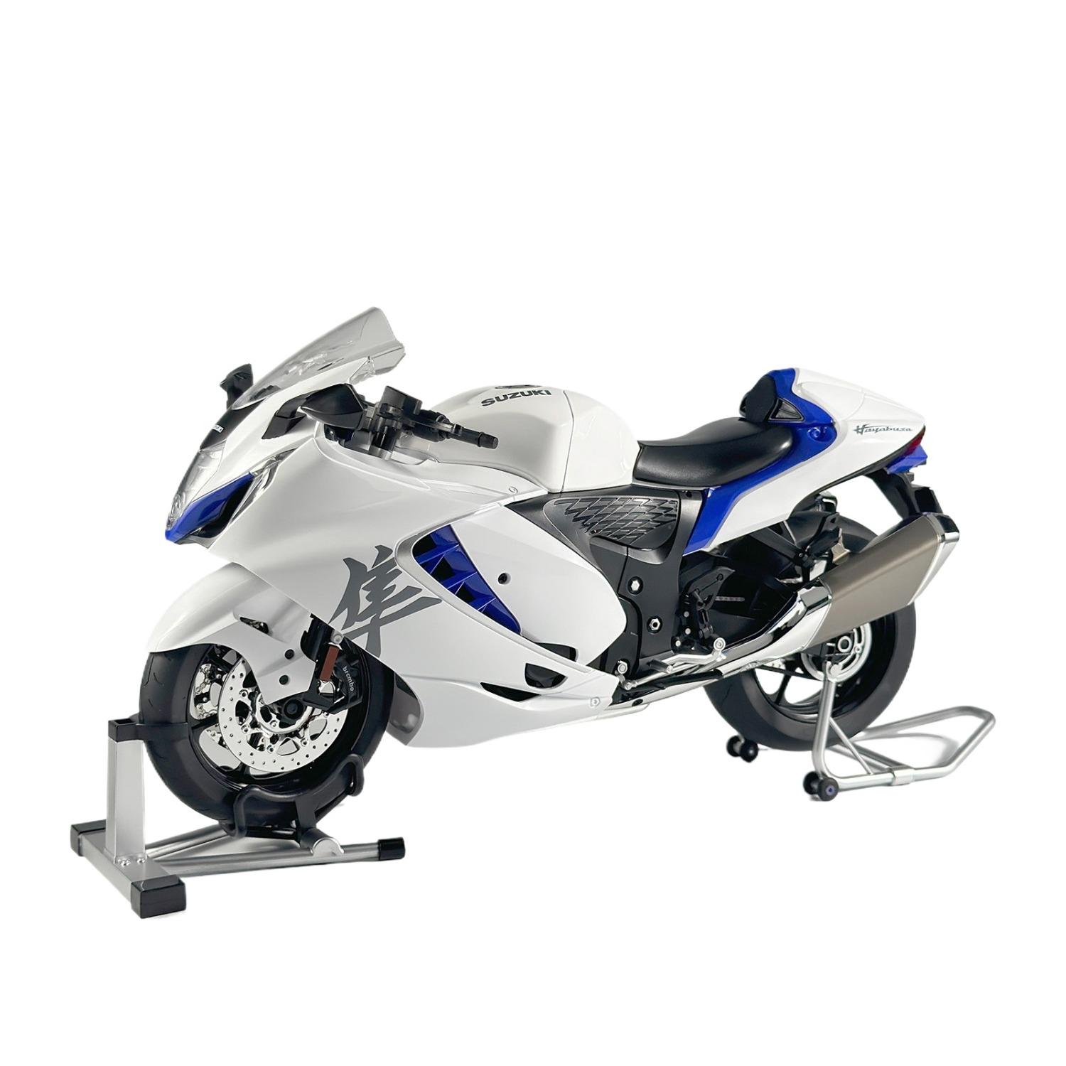 

Spray 1/6 SUZUKI HAYABUSA GSX-1300R Alloy Metal Diecast Motorcycle Model High Simulation Ornaments Decoration Birthday Gifts Boy белый