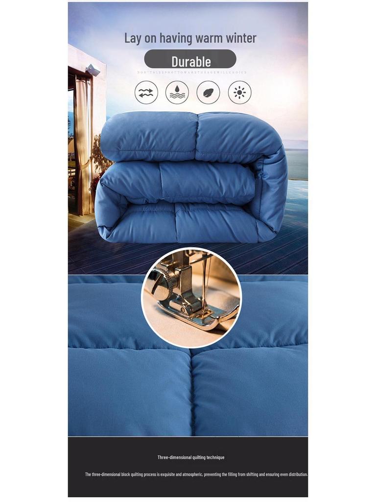 Feather Velvet Quilt: Breathable Comforter for All Seasons - Ideal for Dorms, Hotels, and Guest Houses