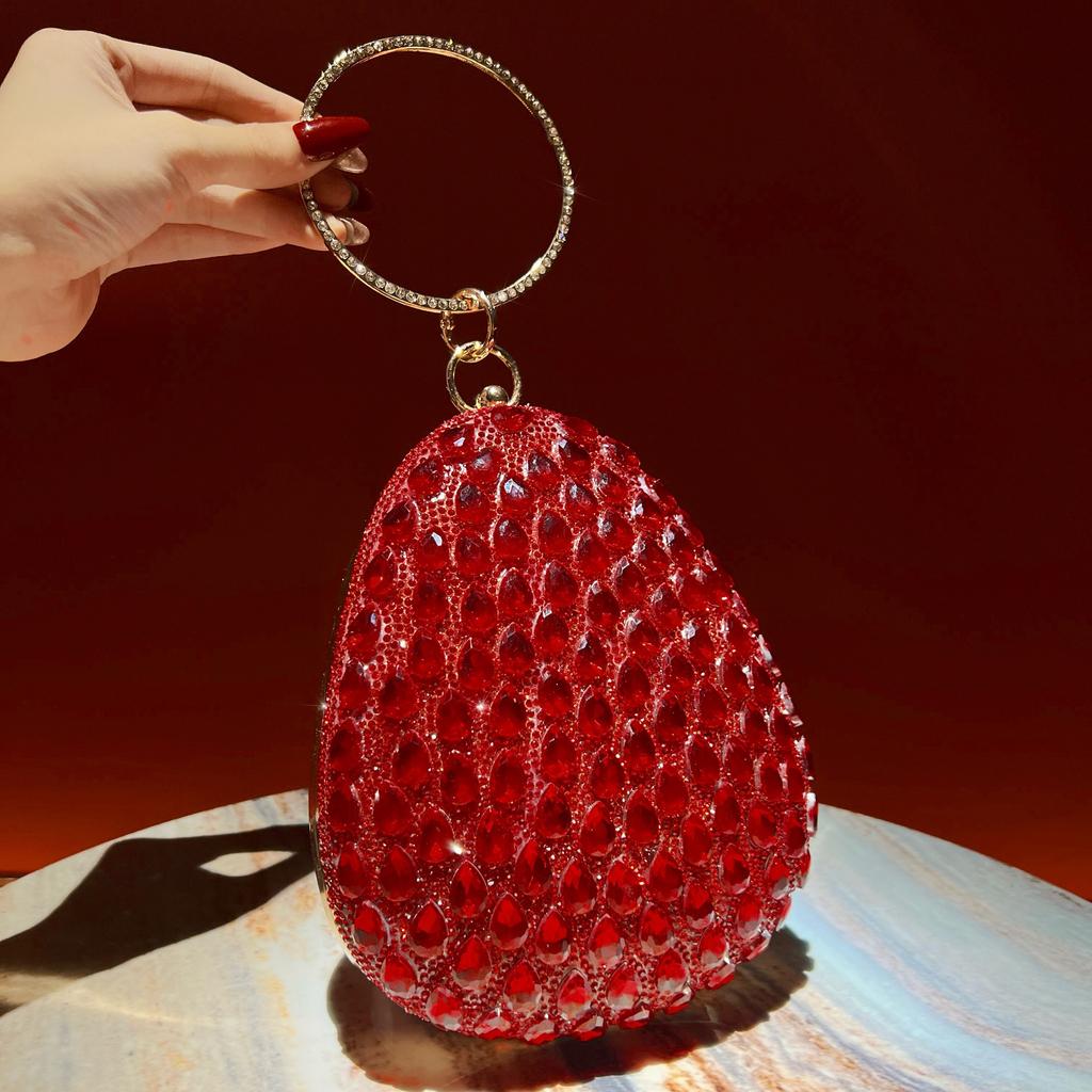 Evening Party Handbag Party Full Diamond Wedding Fashionable Handbag Shoulder Bag Women's Bag Casually