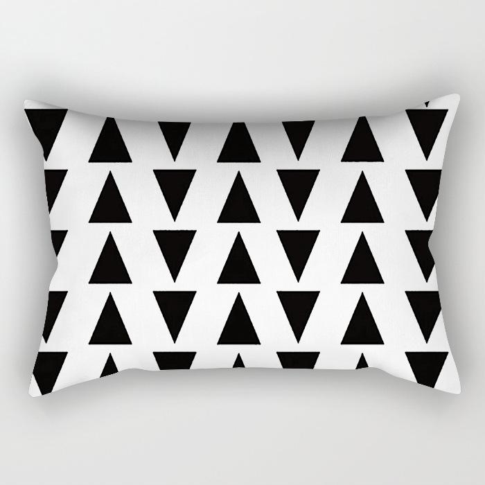 Modern Simple Black And White Geometric Long Strip Pillow Case Sofa Pillow Cushion Cover Premium Durable Quality