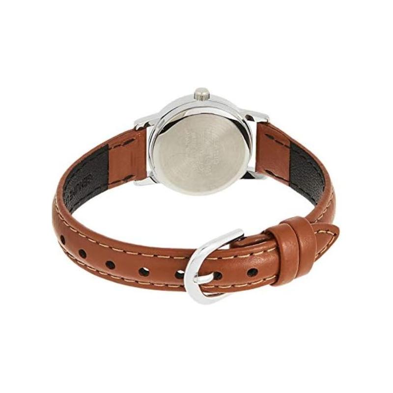 Casio STANDARD Series ENTICER Series Business Compact Retro Quartz Movement Leather Strap Japanese and Korean Watch Women's Watch Silver LTP-1095E-7B