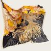 Hangzhou Silk Satin Brocade Scarf 110x110: Versatile Large Silk Feel Shawl for Air Conditioning
