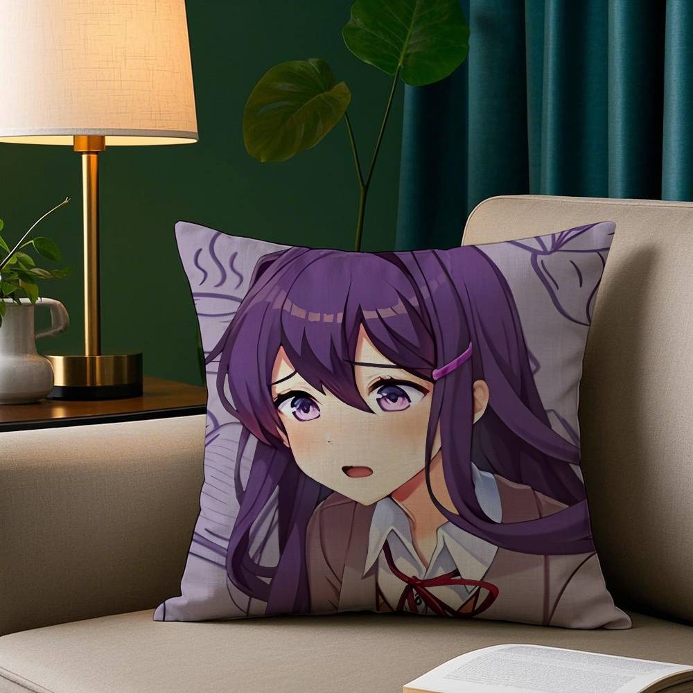 D-Doki Doki L-Literature Club Pillow Case Cozy Plush Pillow Cover Double Side Printed – Home Gift for Bedroom Decor