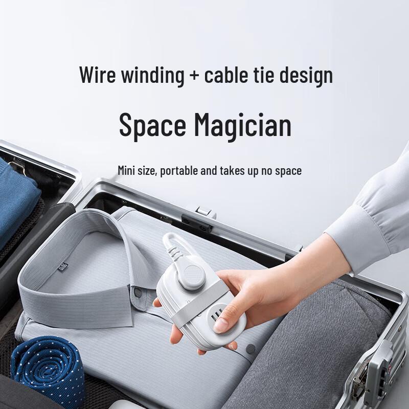 ORICO Portable Travel Power Strip with USB Charging & Cable Storage CN plug (adapter included)
