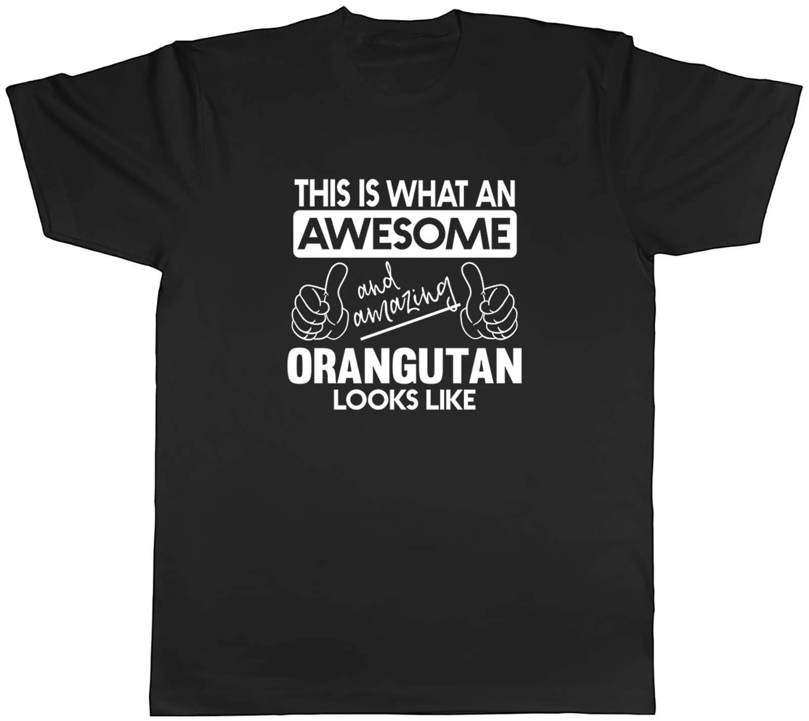 Awesome And Amazing Orangutan Mens T-Shirt Wildlife Zoo Safari Tee Gift M