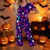 Women Two Piece Halloween Print Lounge Set Short Sleeve Top with Capri Pants Casual Pajama Set for Relaxed Fit